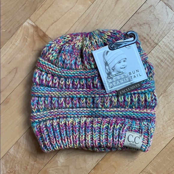 CC Boutique Other - C.C. Kids Messy Bun Beanie